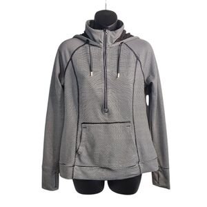 Tangerine Hoodie Women's Black White Striped Hoodie Size Medium